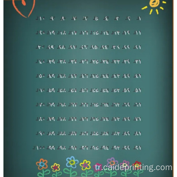 Braille mektubu olan 3 plastikleştirilmiş kağıt poster